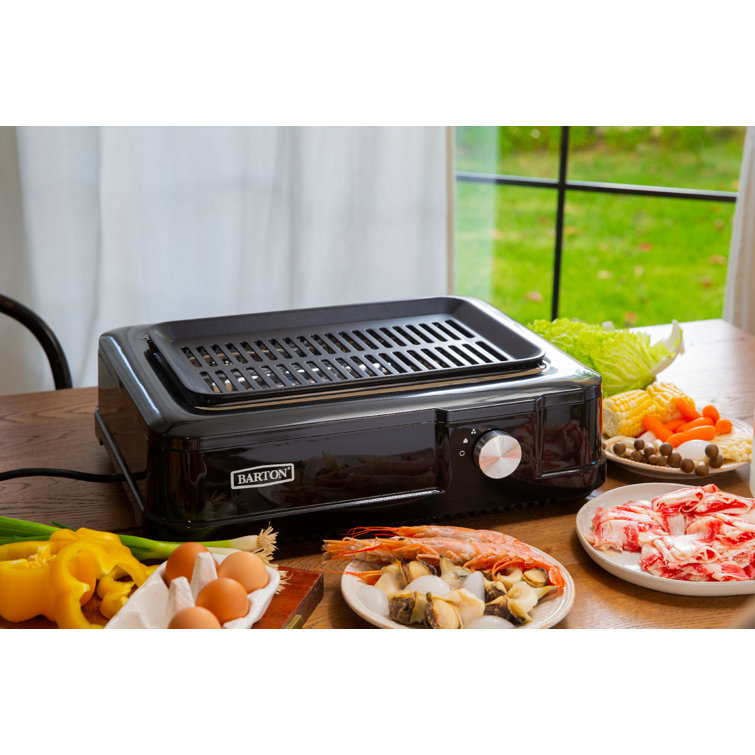 Barton 1650-Watt in Black with Drip-Tray Electric Smokeless Infrared Indoor Grill