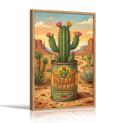 Cactus du désert, reproduction d'art sur toile, ensemble de 1