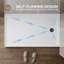 L 60 po x l 36 po, bac de douche en acrylique avec drain à droite, conception antidérapante; Comprend un ensemble de bonde-132008091-132008095