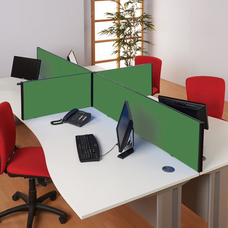 Desk Dividers, Emerald, 40cm H x 100cm W x 3cm D