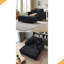 Chaise longue avec repose-pieds amovible et canapé-lit d'appoint rembourré avec coussins, fauteuil rembourré à assise profonde moderne-169627140