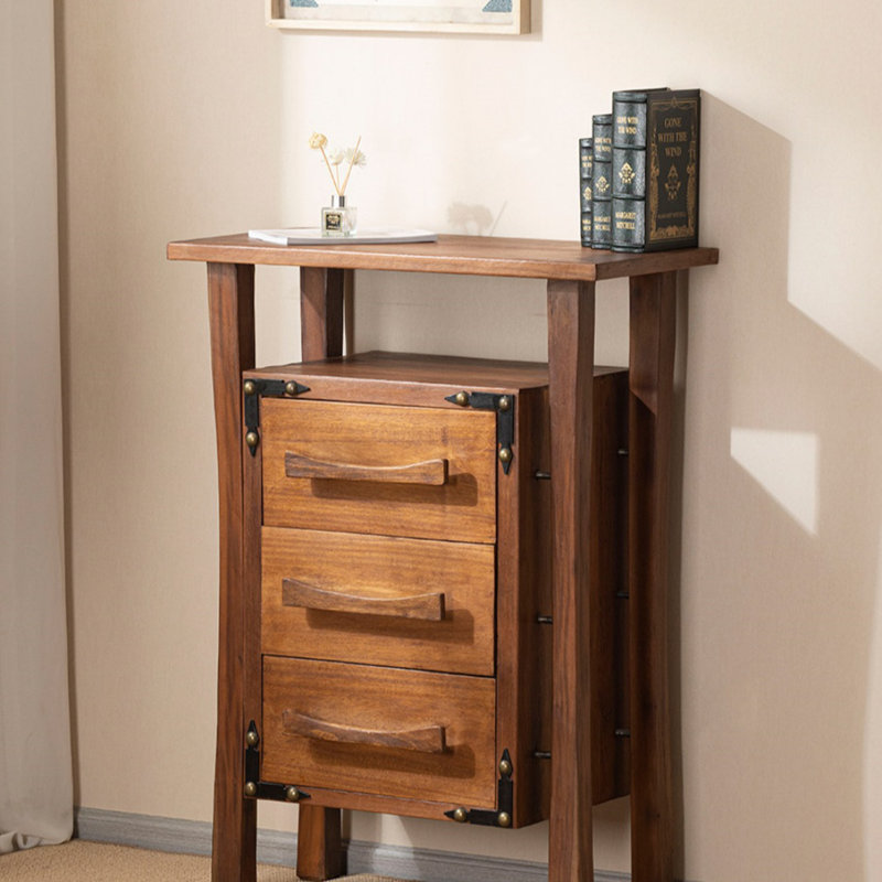 Commode d'appoint en bois massif