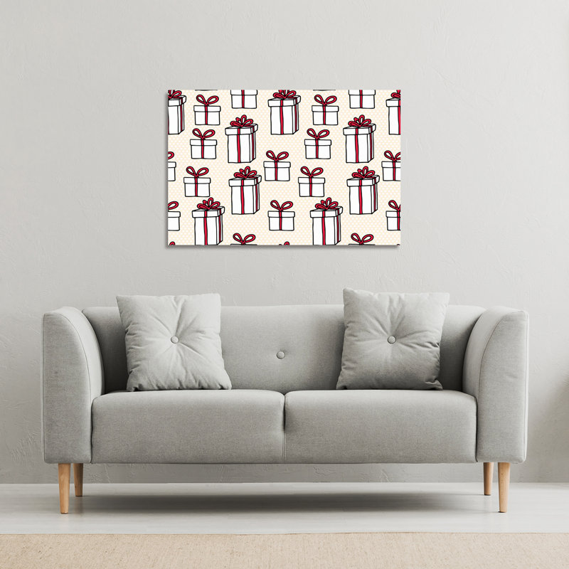 Simple Pattern - Wrapped Canvas Print, 41cm H x 41cm W