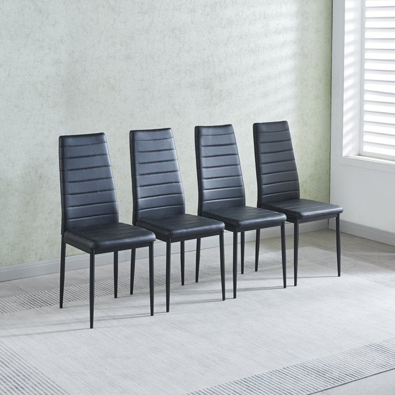 Chaise d'appoint Ailigael, 4, Noir, Noir