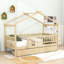 Lit de maison avec tiroirs de rangement et toit Ansam-1431430510-1431430504
