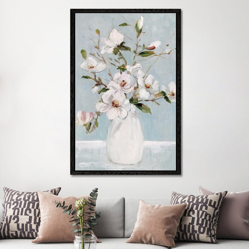 Magnolia Charm by Sally Swatland - Gallery-Wrapped Canvas Giclée on Canvas, Black Framed, 152.5 cm H x 101.5 cm W