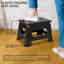 Small Folding Plastic Step Stool Black