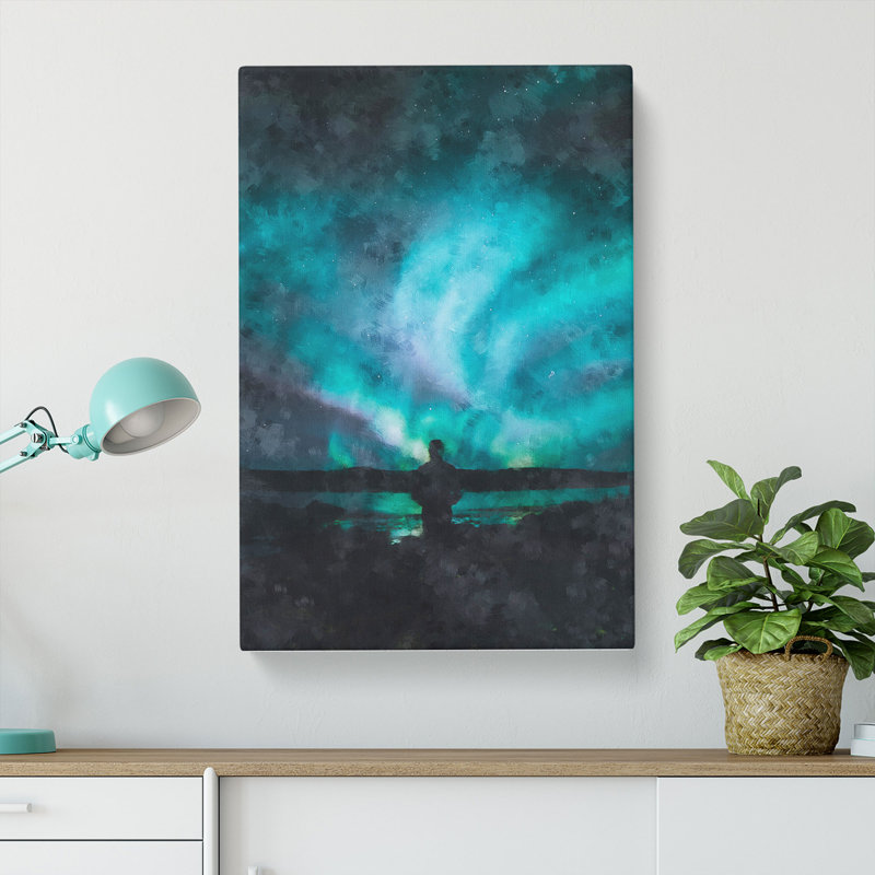 Polar Lights In Iceland - Wrapped Canvas, 60cm H x 40cm W x 3cm D