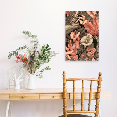 «Elegant Tropical Bloom», art mural lys