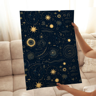Astronomy and Space Stars Pattern IV Modern Unframed Art Print