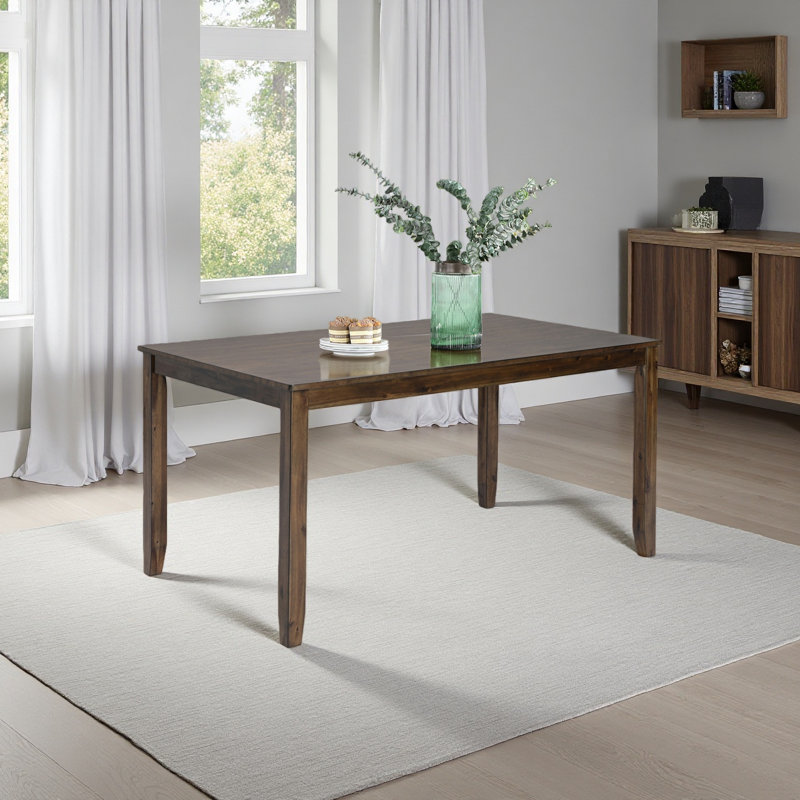 Table de salle à manger en bois, table de cuisine pour petits espaces, table de salle à manger pour 4 personnes, Noyer