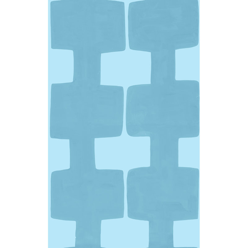 Rouleau de papier peint Paule Marrot, Bleu céruléen