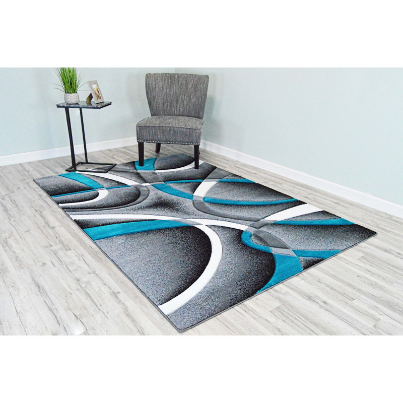 Mccampbell Abstract Indoor Rug, Rectangle 5' x 7'