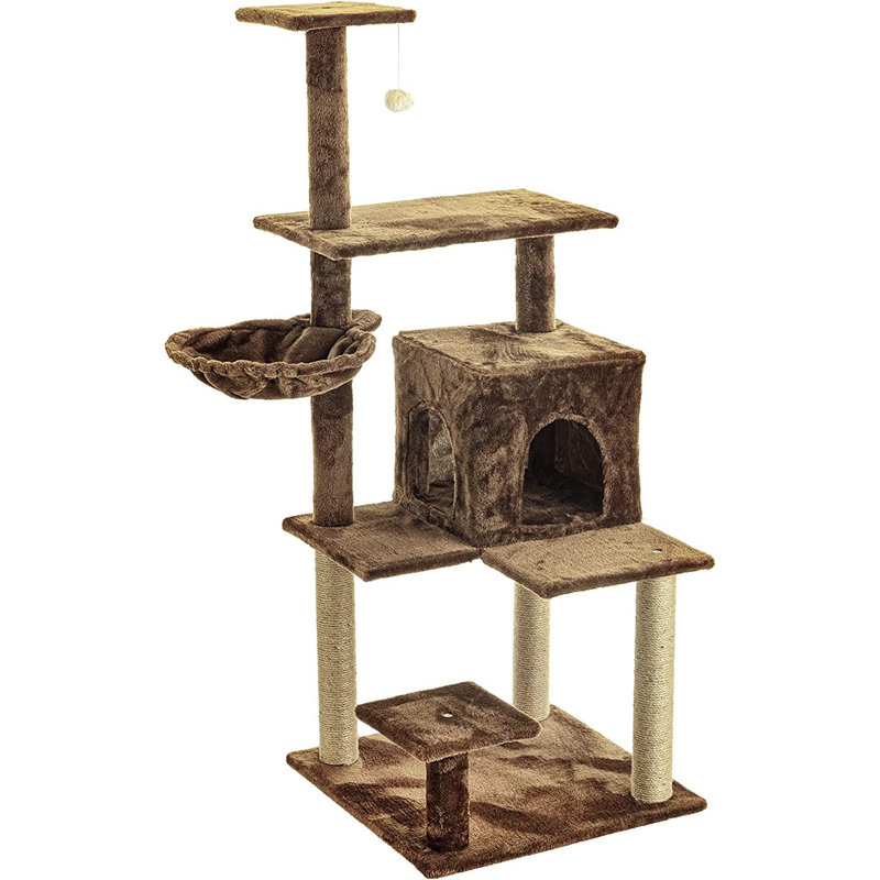 Dearth 125cm H Cat Tree, Dark Brown