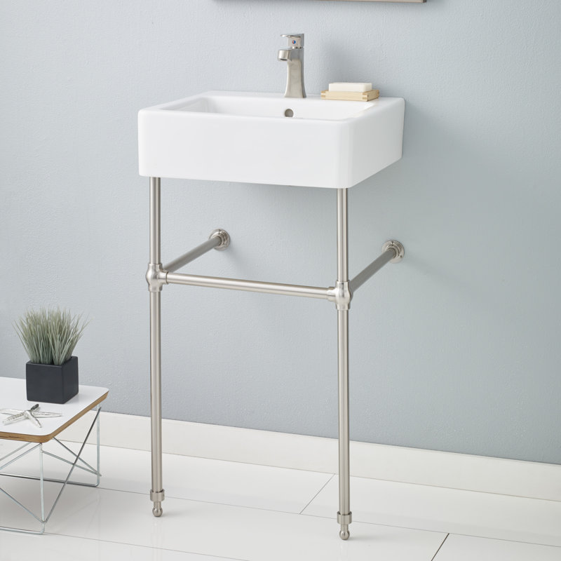 Nuovella 19.75'' L Bathroom Sink, Brushed Nickel