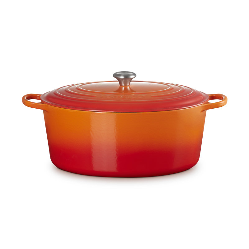 Le Creuset Enameled Cast Iron Signature Oval Dutch Oven, 15.5 Qt., Orange