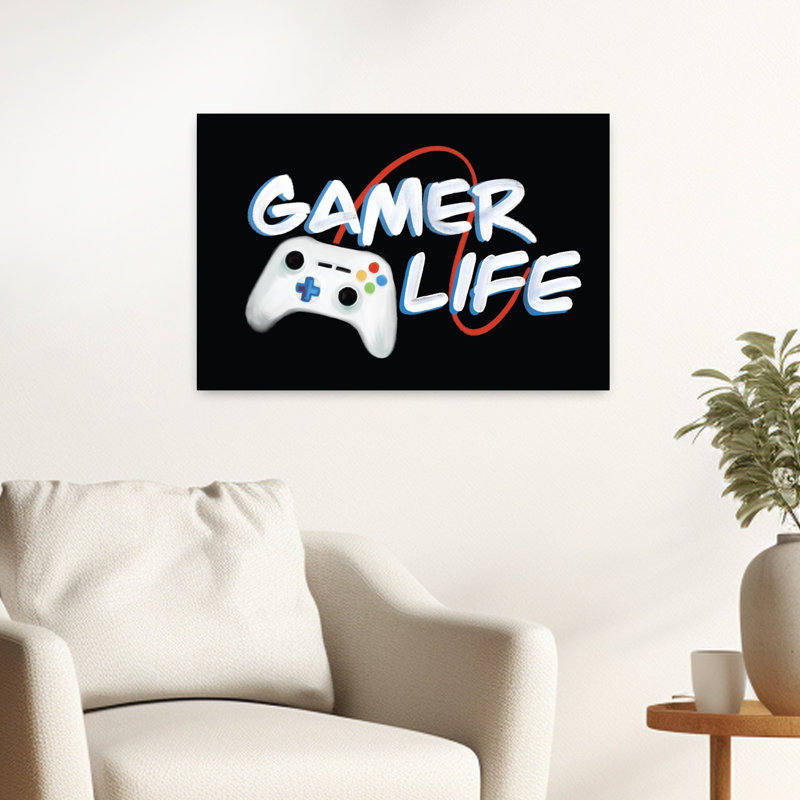 Art contemporain abstrait Gamer Life, H 24 po x l 16 po