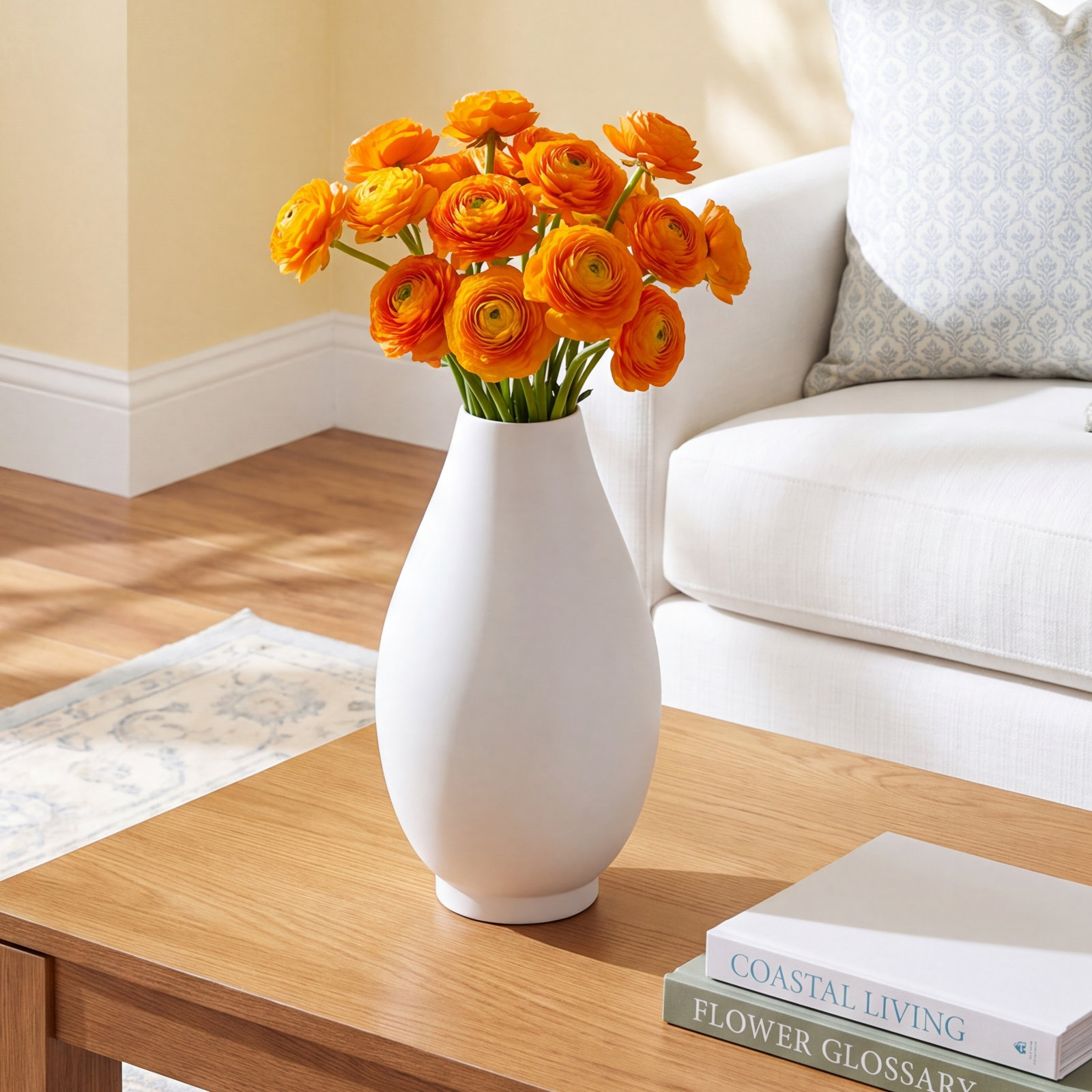 Jenny White Iron Table Vase, White