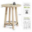 Table de bar ronde en bois clair