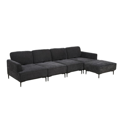 Upholstery Sofa With 1Pc Stool