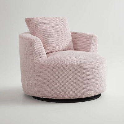Compressible 360° Swivel Accent Chair,- Modern Comfort Seating for Living Room,Office,Apartment