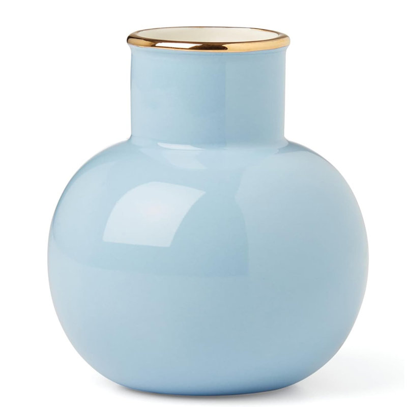 Make It Pop Small Vase, 3.75"L x 1.75"W x 4.25"H, Blue