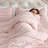 Bedsure Pink Comforter Set-Gathered Bow Queen Size-123165328-123165326