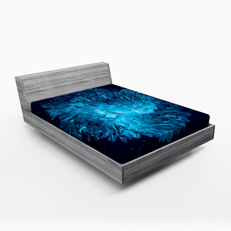 Microfiber Abstract Fitted Sheet, Queen Fitted Sheet, Abstract 1