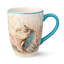 Ensemble de 4 tasses à échapper à la mer, design coquillage côtier et corail, céramique durable, lavable au lave-vaisselle, élégantes tasses à café et à thé inspirées de l'océan pour un usage quotidien