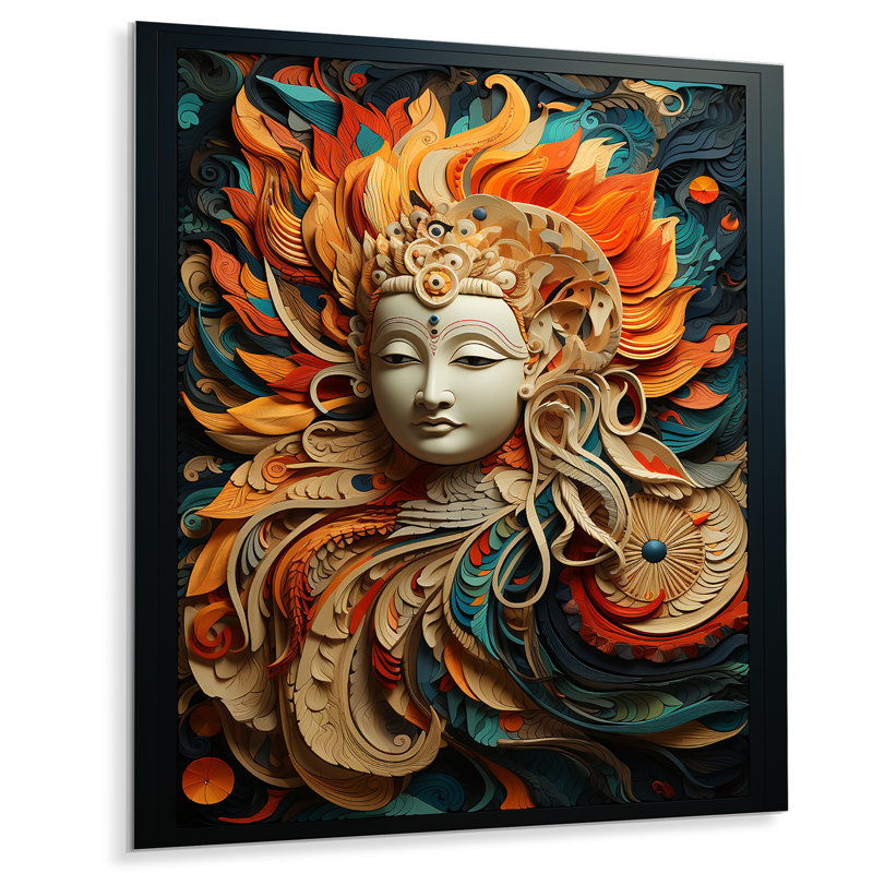 - Impression d'art mural en métal Hinduisim, H 40 po x l 30 po x P 1,5 po