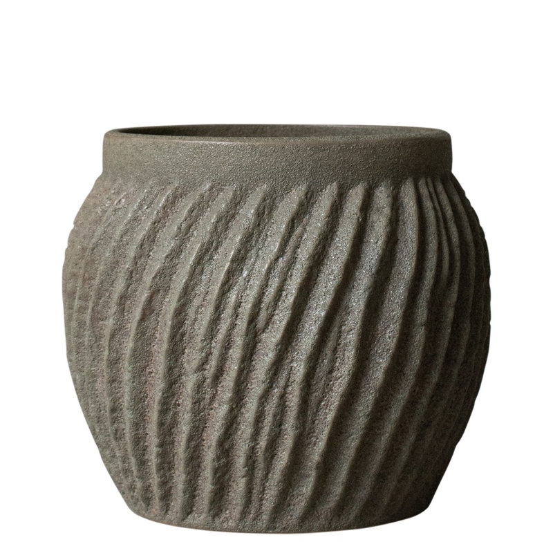 Sandy Dust Raw Planter, 7.48" H x 6.69" W x 6.69" D