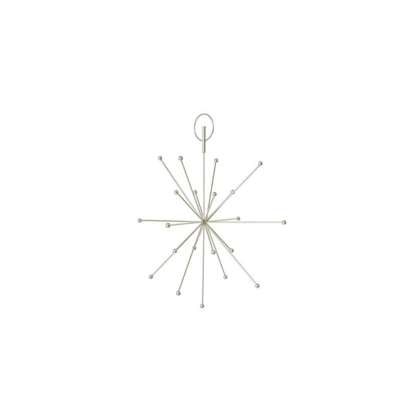 Christmas 9.45'' Metal Christmas Tree Topper, Silver