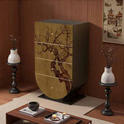Vintage Aesthetic Entryway Storage Cabinet