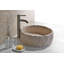 Lavabo de salle de bain vasque circulaire en pierre de marbre Iro