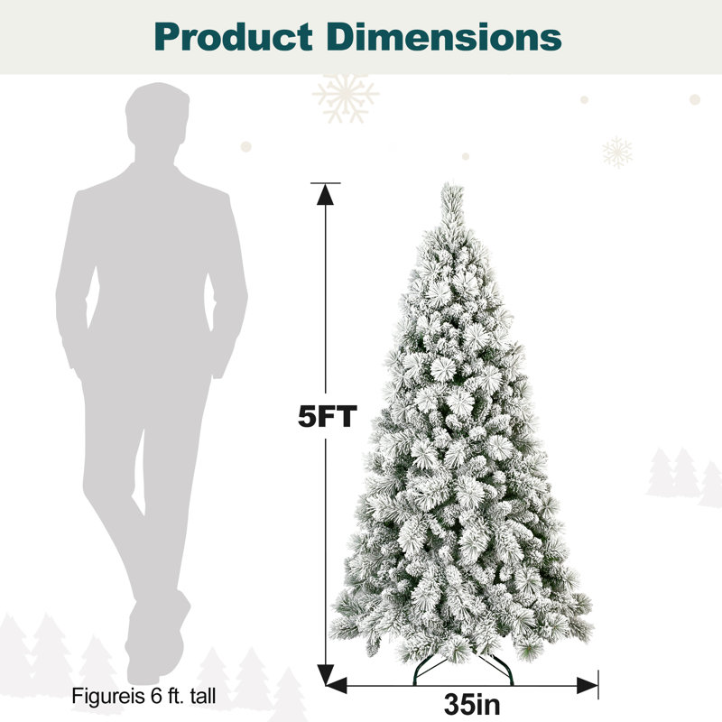 Arbre de Noël artificiel enneigé, 5'