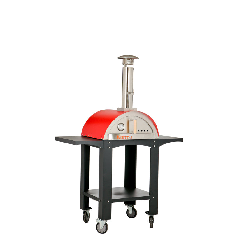 Four à pizza en acier inoxydable Karma, Rouge