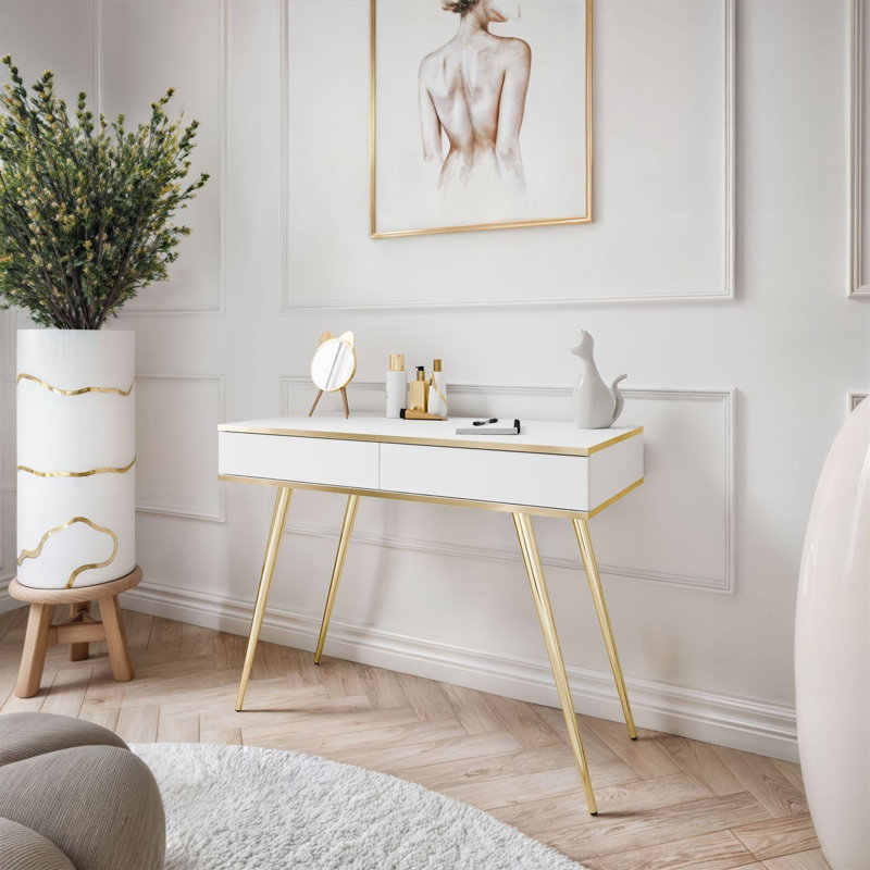102cm Console Table, White
