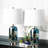Cranmo 61.2cm Table Lamp for Bedroom Furniture, Bedside Buffet Lamp with Glass Base