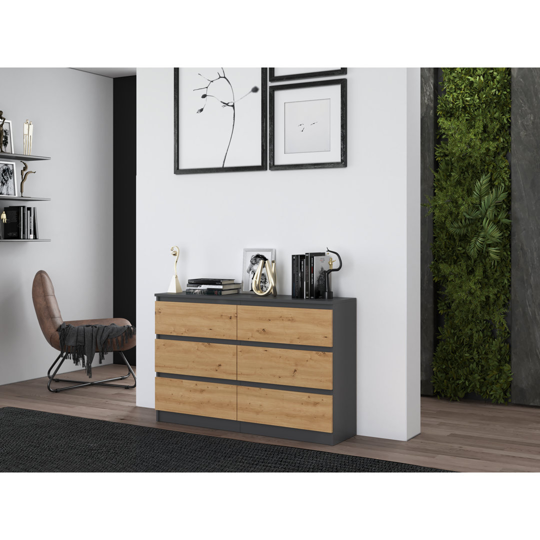 Olhouser 6 Drawer 120Cm W Double Dresser