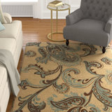Equelle Hand Tufted Paisley Indoor Rug