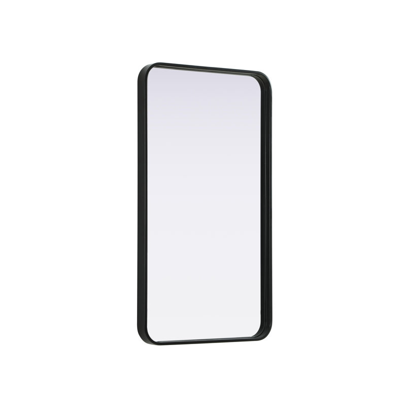 Erath Contour Metal Mirror, 36" x 20", Black