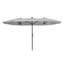 Parasol de patio à double face 15 pi avec base et éclairage-539470699