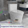 Toilette une pièce allongée, compacte et moderne avec siège à fermeture douce Symmetry