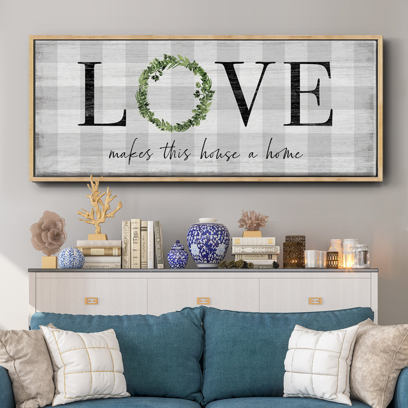 Makes This House A Home - Toile encadrée, H 8 po x l 20 po