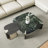 Modern  Green Marble Coffee Table Set With Side Table