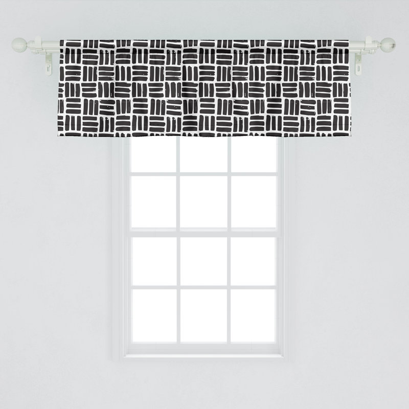 Ensemble de 2 cantonnières abstraites gris anthracite Ambesonne, L 54 po x L 12 po