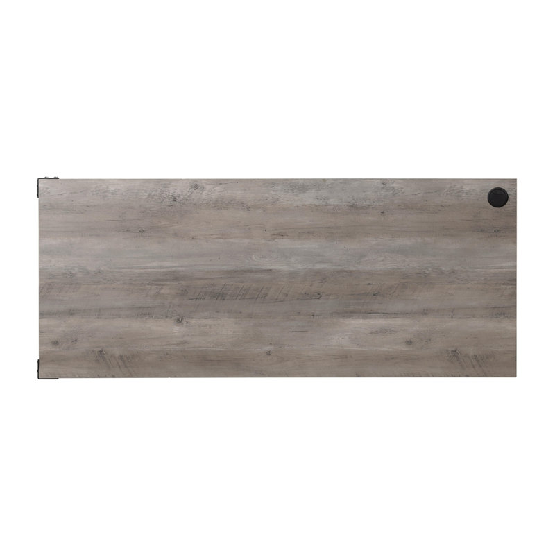 Bureau d'ordinateur Emils, Gris/noir
