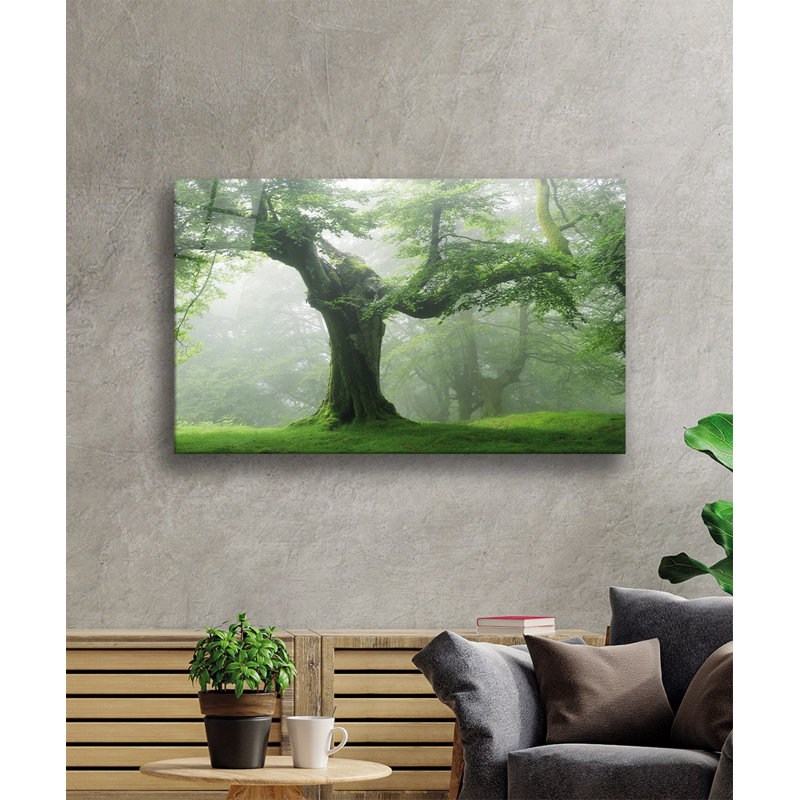 Peinture élégante en verre trempé décoratif, 27,6 po x 43,3 po | 100% verre trempé, épaisseur: 0,16 pouce | Superbe décoration intérieure pour le salon, le bureau ou la galerie | Pièce d'art unique, durable et élégante