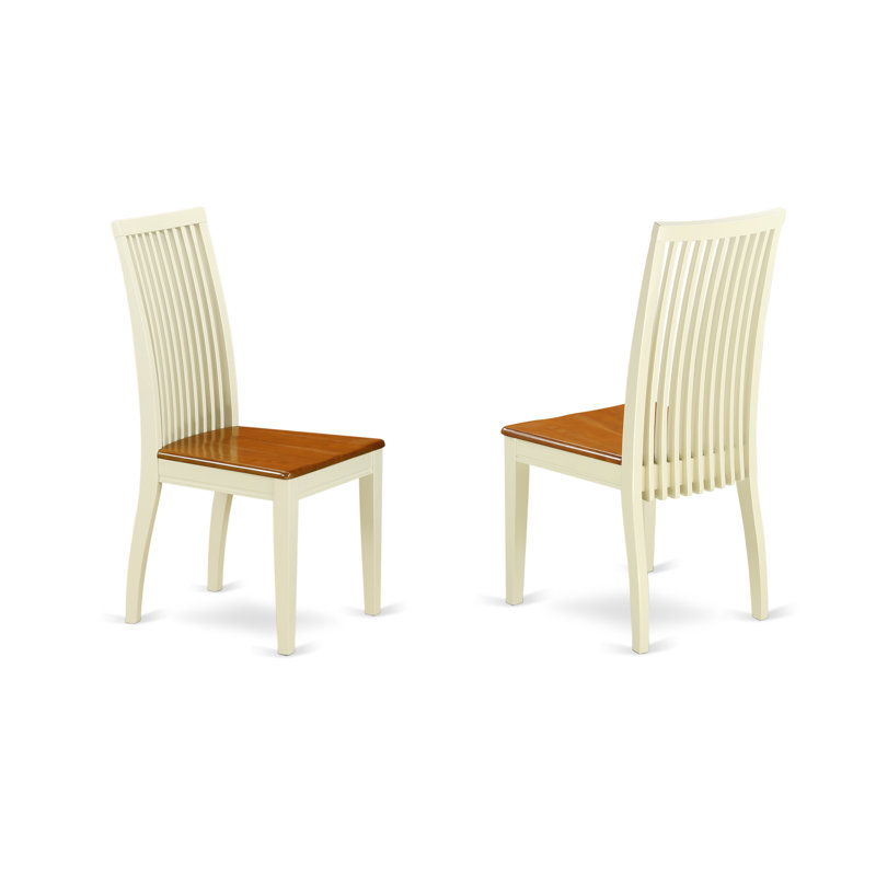 7 Piece Dining Set Consist of a Rectangle Dining Room Table with Butterfly Leaf and 6 Kitchen Chairs, Buttermilk & Cherry