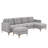 110" L-Shape Convertible Sectional Sofa Couch With Movable Ottoman, Convenient Storage Pockets, Velvet Upholstery Sofa-1248554585